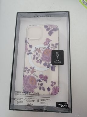 Coach Floral MagSafe iPhone 13 Case — Moody Floral Glitter